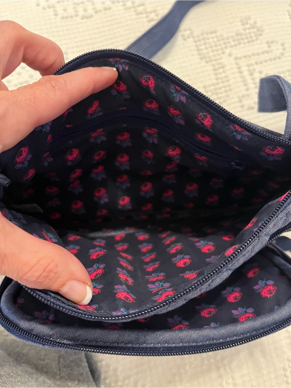 Vera Bradley Little Hipster in Quilted Denim, LNWOT - Picture 9 of 13